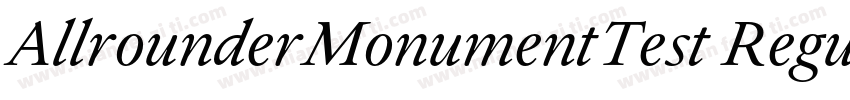AllrounderMonumentTest Regular字体转换